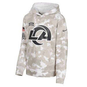 NWT Nike Los Angeles Rams Salute To Service NFL Pullover Hoodie Sz S Camo Gray
